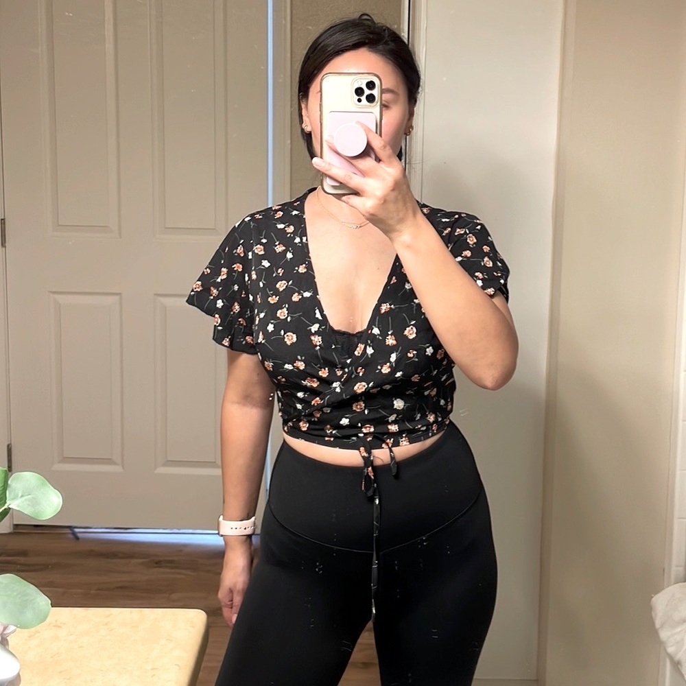 Shein wrap crop top. Size M